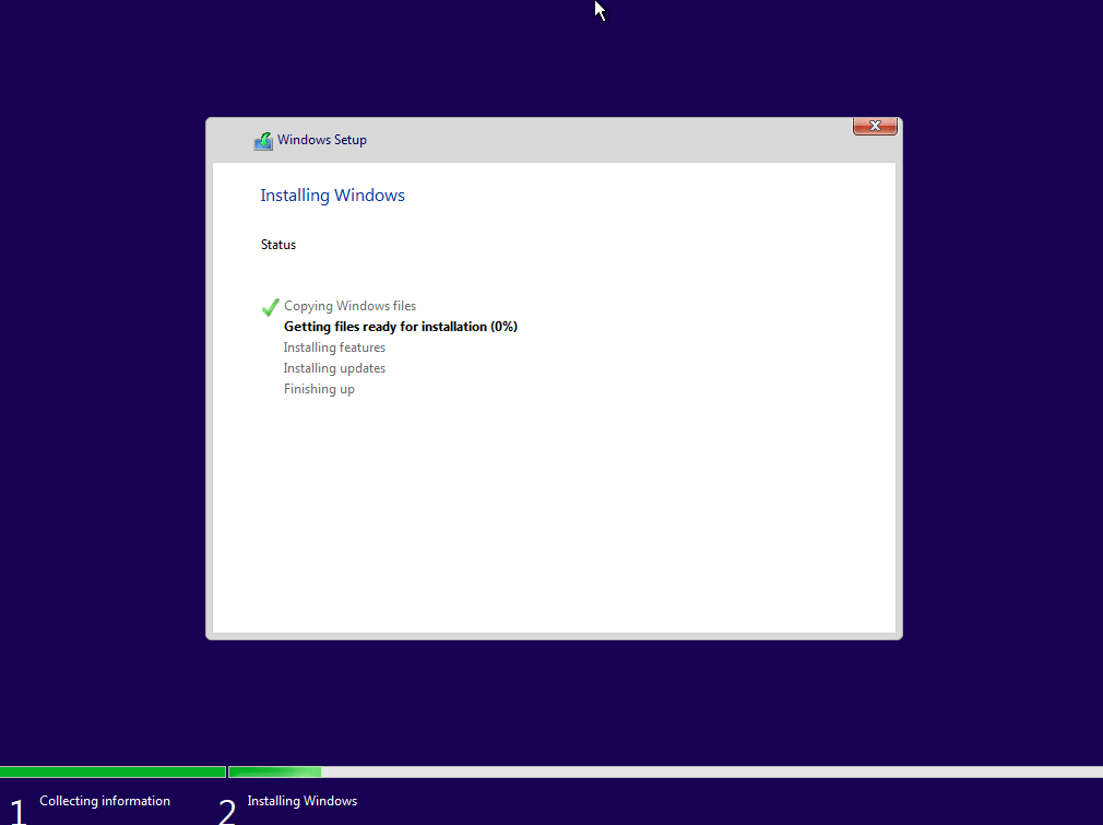 Await installation process